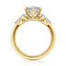 Colton - 14K Yellow Gold Compass Prong Oval Diamond Engagement Ring - 0.5 ct