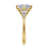 Colton - 14K Yellow Gold Compass Prong Oval Diamond Engagement Ring - 0.5 ct