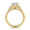 Meera - 14K Yellow Gold Oval Diamond Engagement Ring - 0.24 ct