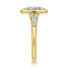 Iryna - 14K Yellow Gold Oval Diamond Engagement Ring - 0.22 ct