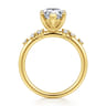 Reena - 14K Yellow Gold Pear Shape Diamond Engagement Ring - 0.18 ct