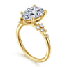 Reena - 14K Yellow Gold Pear Shape Diamond Engagement Ring - 0.18 ct