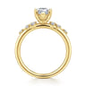Reena - 14K Yellow Gold Pear Shape Diamond Engagement Ring - 0.18 ct