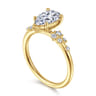 Reena - 14K Yellow Gold Pear Shape Diamond Engagement Ring - 0.18 ct
