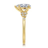 Reena - 14K Yellow Gold Pear Shape Diamond Engagement Ring - 0.18 ct