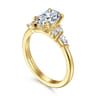 Avah - 14K Yellow Gold Pear Shape Diamond Cluster Engagement Ring - 0.28 ct
