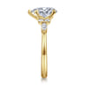 Avah - 14K Yellow Gold Pear Shape Diamond Cluster Engagement Ring - 0.28 ct