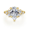 Alexa - 14K Yellow Gold Pear Shape Diamond Engagement Ring - 0.5 ct