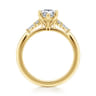 Arletta - 14K Yellow Gold 5 Prong Pear Shape Diamond Engagement Ring - 0.18 ct
