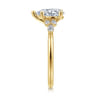 Arletta - 14K Yellow Gold 5 Prong Pear Shape Diamond Engagement Ring - 0.18 ct