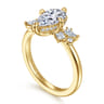 Cicely - 14K Yellow Gold Pear Shape Diamond Engagement Ring - 0.3 ct