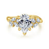 Collette - 14K Yellow Gold Pear Shape Diamond Engagement Ring - 0.5 ct