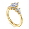 Colton - 14K Yellow Gold Compass Prong Pear Shape Diamond Engagement Ring - 0.5 ct