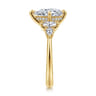 Colton - 14K Yellow Gold Compass Prong Pear Shape Diamond Engagement Ring - 0.5 ct