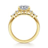 Avah - 14K Yellow Gold Princess Cut Diamond Cluster Engagement Ring - 0.28 ct