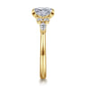 Avah - 14K Yellow Gold Princess Cut Diamond Cluster Engagement Ring - 0.28 ct