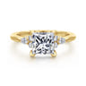 Arletta - 14K Yellow Gold Princess Cut Diamond Engagement Ring - 0.18 ct