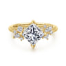 Cicely - 14K Yellow Gold Princess Cut Diamond Engagement Ring - 0.3 ct