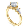 Colton - 14K Yellow Gold Compass Prong Princess Cut Diamond Engagement Ring - 0.5 ct
