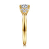 Melia - 14K Yellow Gold Three Stone Cluster Diamond Engagement Ring - 0.25 ct