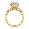 Reena - 14K Yellow Gold Round Diamond Engagement Ring - 0.18 ct