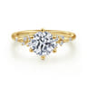 Reena - 14K Yellow Gold Round Diamond Engagement Ring - 0.18 ct