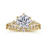 Reena - 14K Yellow Gold Round Diamond Engagement Ring - 0.18 ct