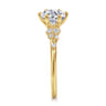 Reena - 14K Yellow Gold Round Diamond Engagement Ring - 0.18 ct