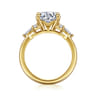 Avah - 14K Yellow Gold Round Diamond Cluster Engagement Ring - 0.3 ct