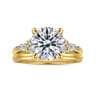 Avah - 14K Yellow Gold Round Diamond Cluster Engagement Ring - 0.3 ct