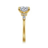 Avah - 14K Yellow Gold Round Diamond Cluster Engagement Ring - 0.3 ct