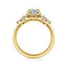 Avah - 14K Yellow Gold Round Diamond Cluster Engagement Ring - 0.26 ct