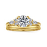 Avah - 14K Yellow Gold Round Diamond Cluster Engagement Ring - 0.26 ct