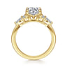 Avah - 14K Yellow Gold Round Diamond Cluster Engagement Ring - 0.28 ct