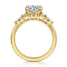 Avah - 14K Yellow Gold Round Diamond Cluster Engagement Ring - 0.28 ct
