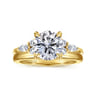 Avah - 14K Yellow Gold Round Diamond Cluster Engagement Ring - 0.28 ct