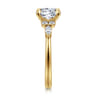 Avah - 14K Yellow Gold Round Diamond Cluster Engagement Ring - 0.28 ct