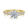 Cove - 14K Yellow Gold Round Diamond Engagement Ring - 0.45 ct