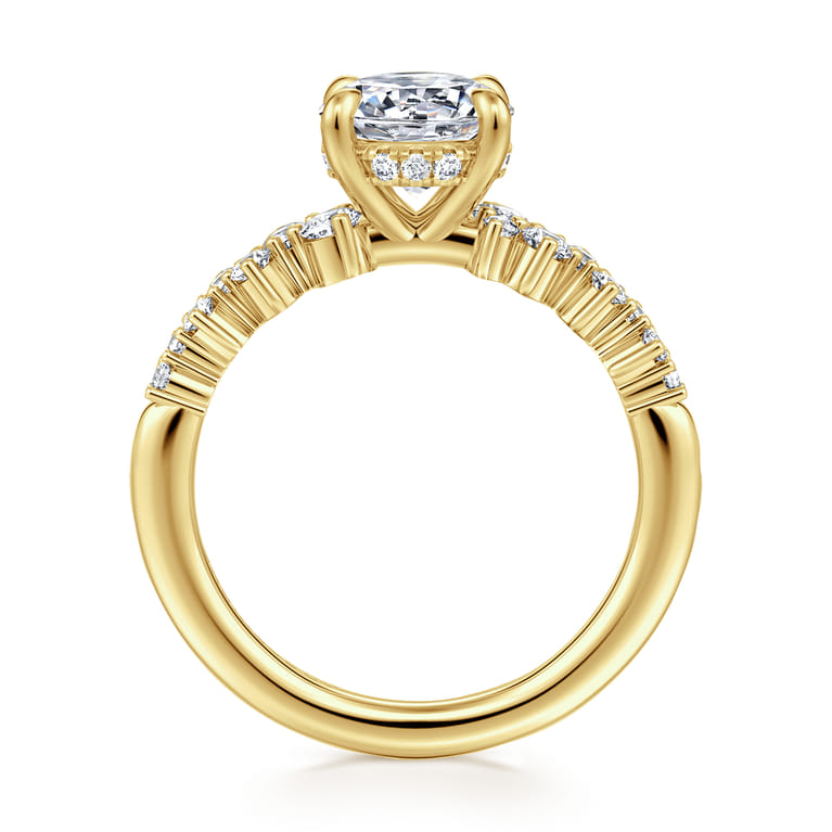 Cove - 14K Yellow Gold Round Diamond Engagement Ring - 0.45 ct - Shot 2