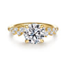Cove - 14K Yellow Gold Round Diamond Engagement Ring - 0.5 ct