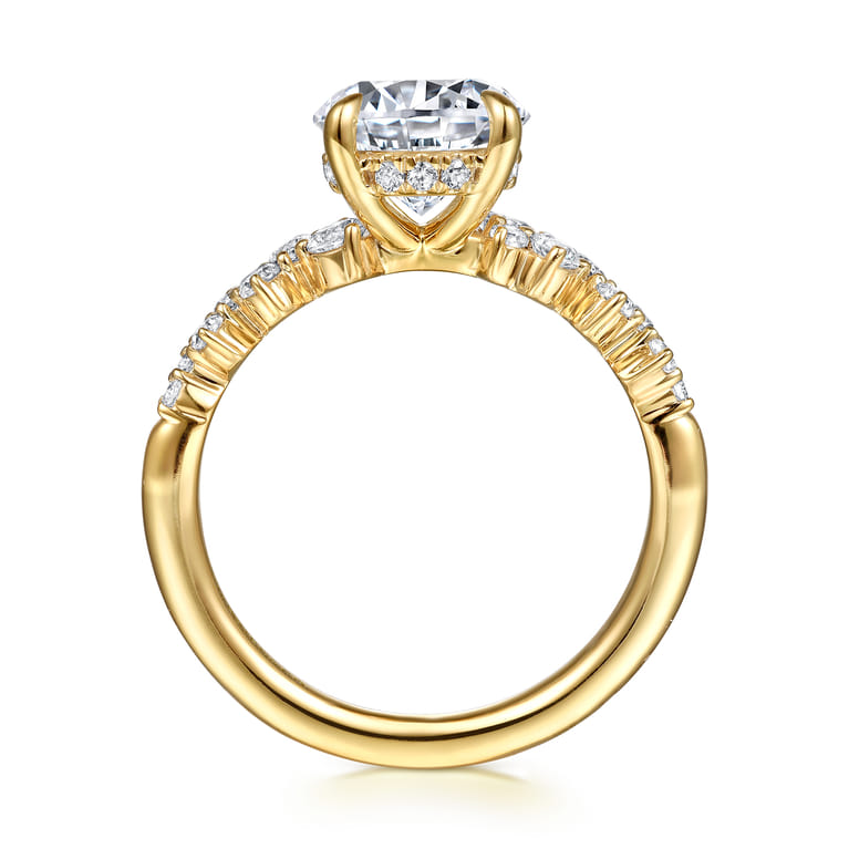 Cove - 14K Yellow Gold Round Diamond Engagement Ring - 0.5 ct - Shot 2
