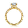 Cove - 14K Yellow Gold Round Diamond Engagement Ring - 0.5 ct