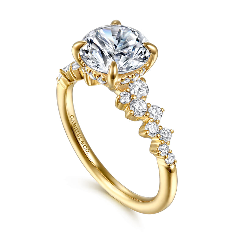 Cove - 14K Yellow Gold Round Diamond Engagement Ring - 0.5 ct - Shot 3