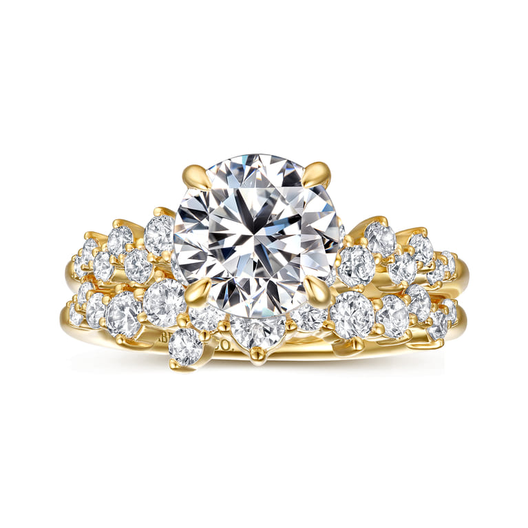 Cove - 14K Yellow Gold Round Diamond Engagement Ring - 0.5 ct - Shot 4