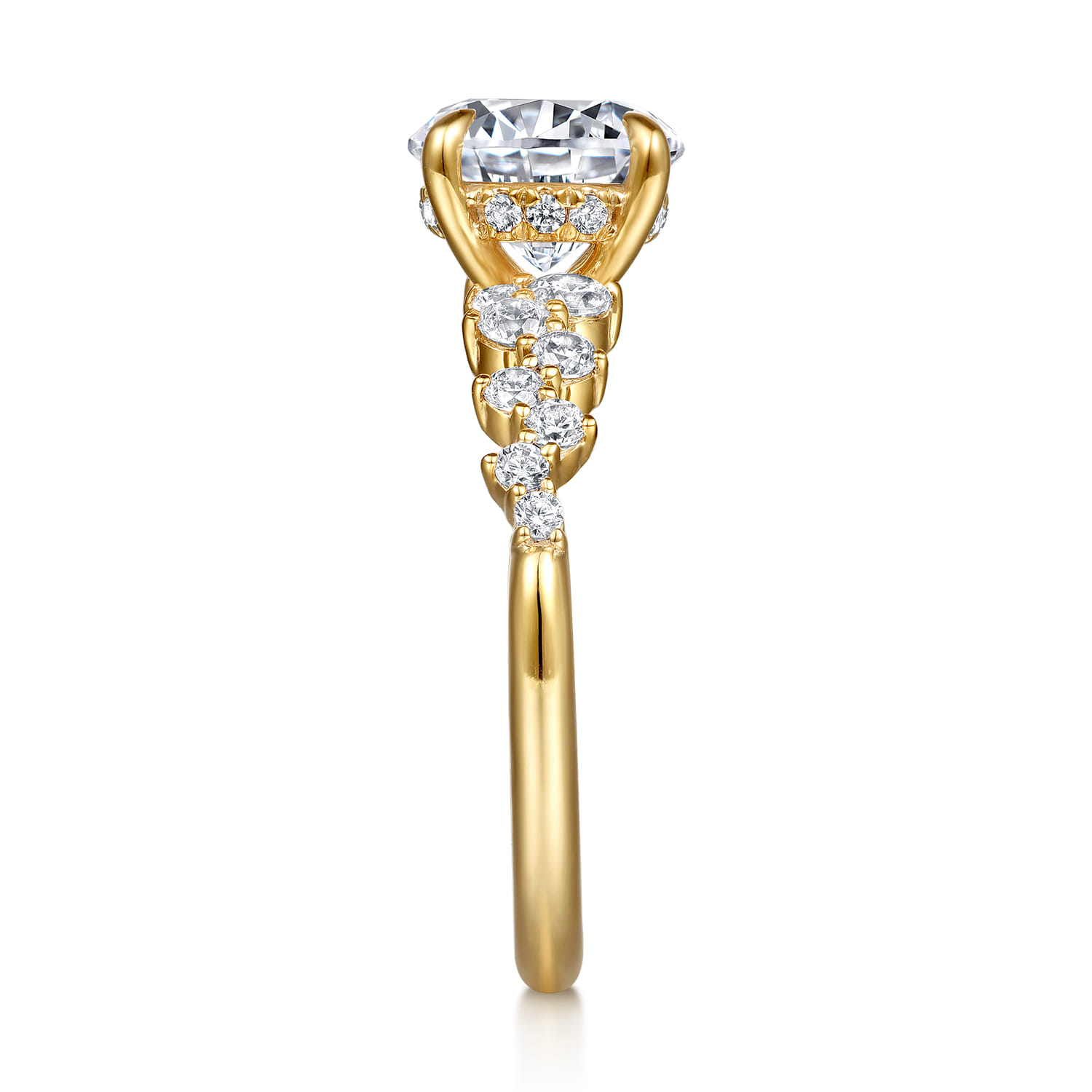 Cove - 14K Yellow Gold Round Diamond Engagement Ring - 0.5 ct - Shot 5