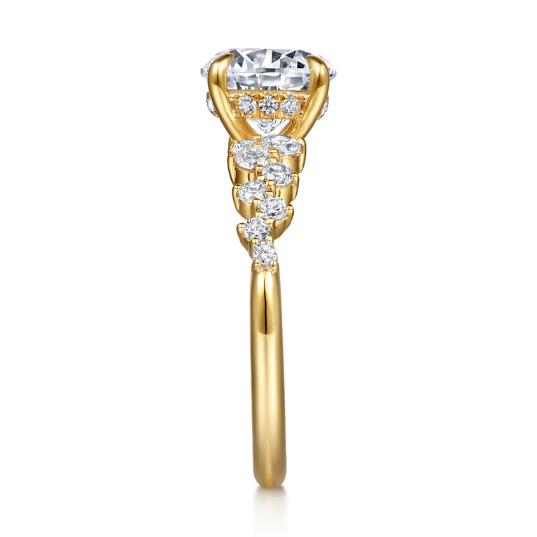 Cove - 14K Yellow Gold Round Diamond Engagement Ring - 0.5 ct - Shot 5