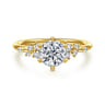 Allure - 14K Yellow Gold Round Diamond Engagement Ring - 0.17 ct