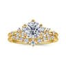 Allure - 14K Yellow Gold Round Diamond Engagement Ring - 0.17 ct