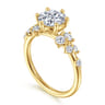 Reena - 14K Yellow Gold Round Diamond Engagement Ring - 0.5 ct