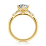 Arletta - 14K Yellow Gold 6 Prong Round Diamond Engagement Ring - 0.18 ct